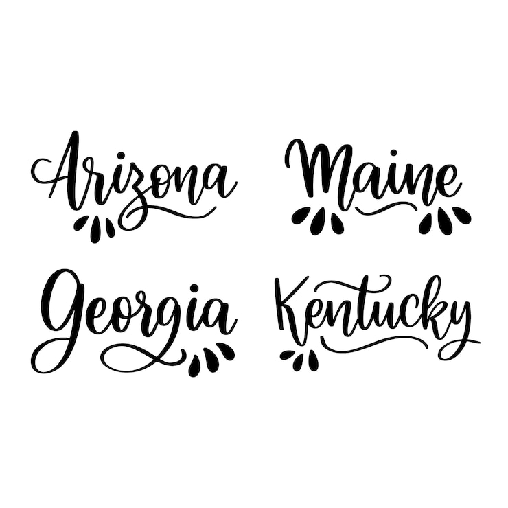 Vector Gratis lettering united states stickers collection