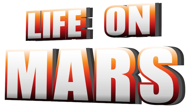 Vector Gratis life on mars word logo design