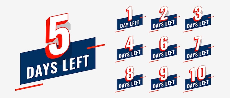 Vector Gratis limited days left to go badge for website promotion