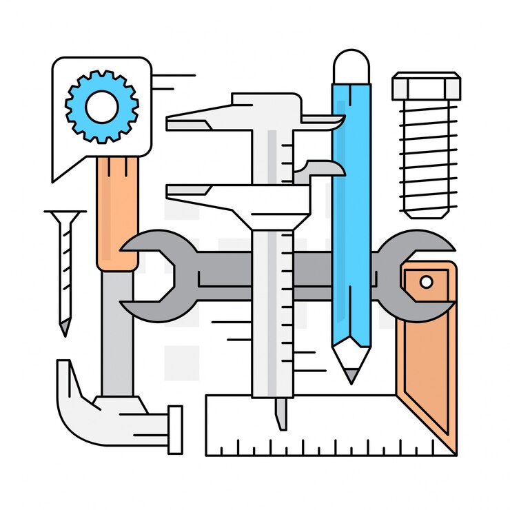 Vector Gratis linear tool elements