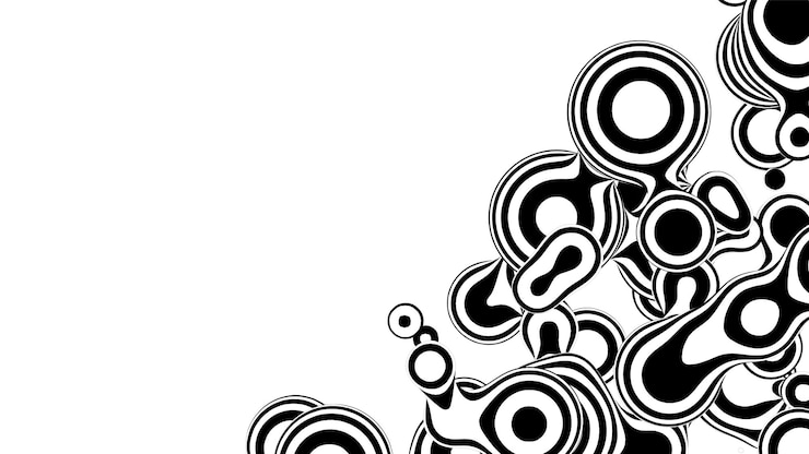 Vector Gratis liquid 3d monochrome metaball, with organic structure