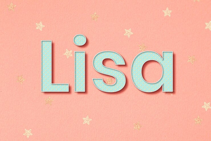 Vector Gratis lisa female name typography vector