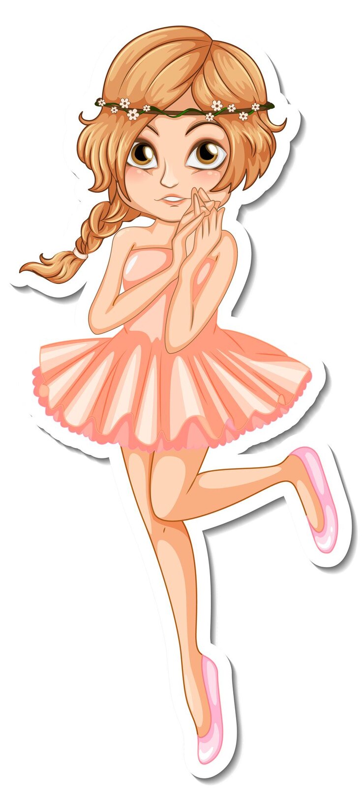 Vector Gratis little angel cartoon character sticker