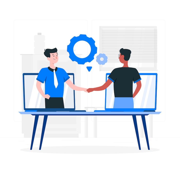 Vector Gratis live collaboration concept illustration
