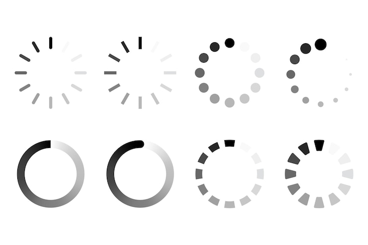 Vector Gratis loading circles set