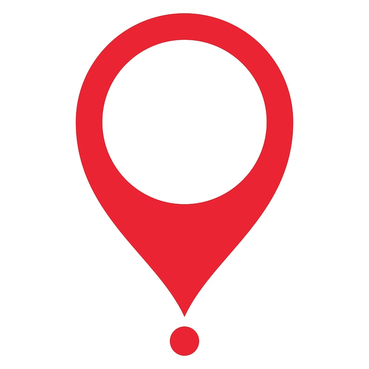Vector Gratis location pin red on circle