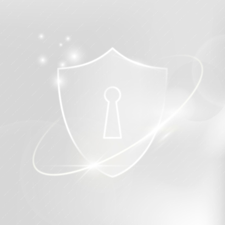 Vector Gratis lock shield cyber security technology in white tone
