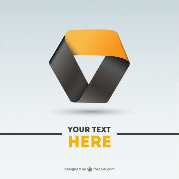 Vector Gratis logo abstrak hitam dan kuning