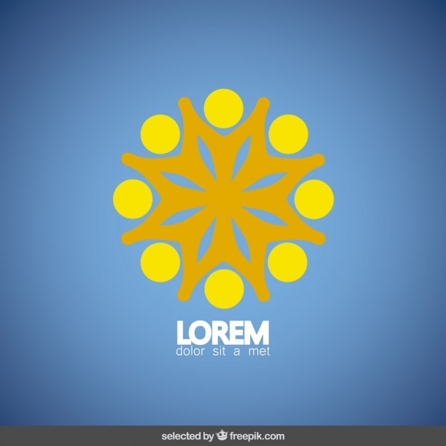 Vector Gratis logo abstrak oranye