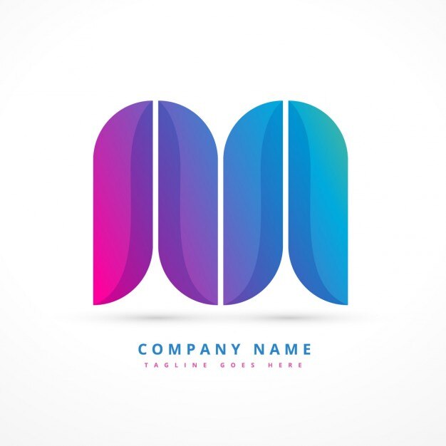 Vector Gratis logo bentuk abstrak warna-warni