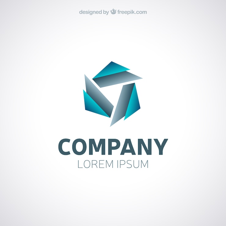 Vector Gratis logo biru abstrak