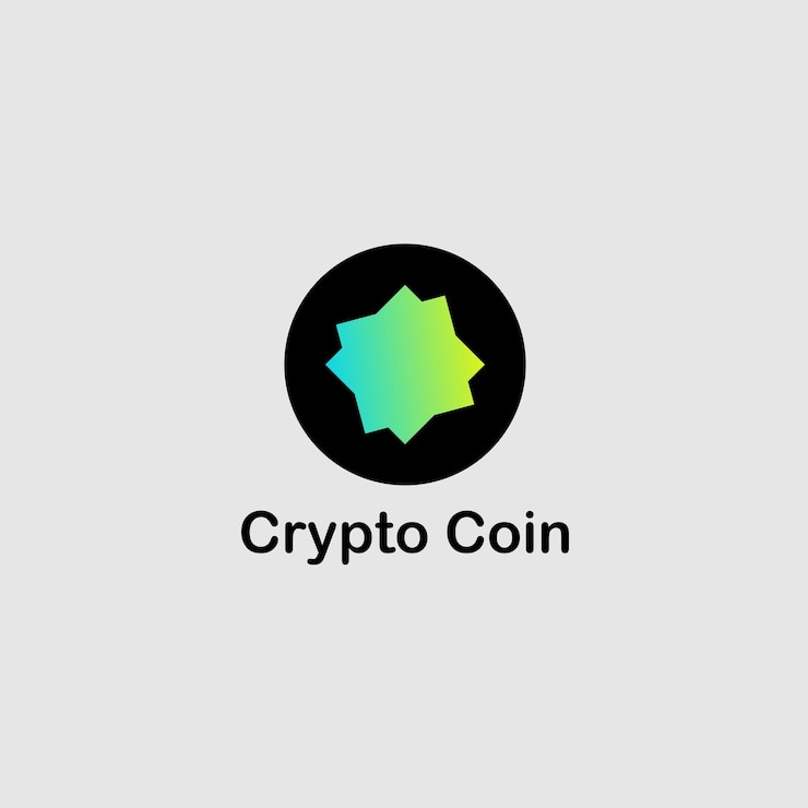 Vector Gratis logo bitcoin koin kripto desain baru