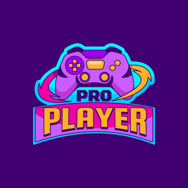 Vector Gratis logo game desain datar