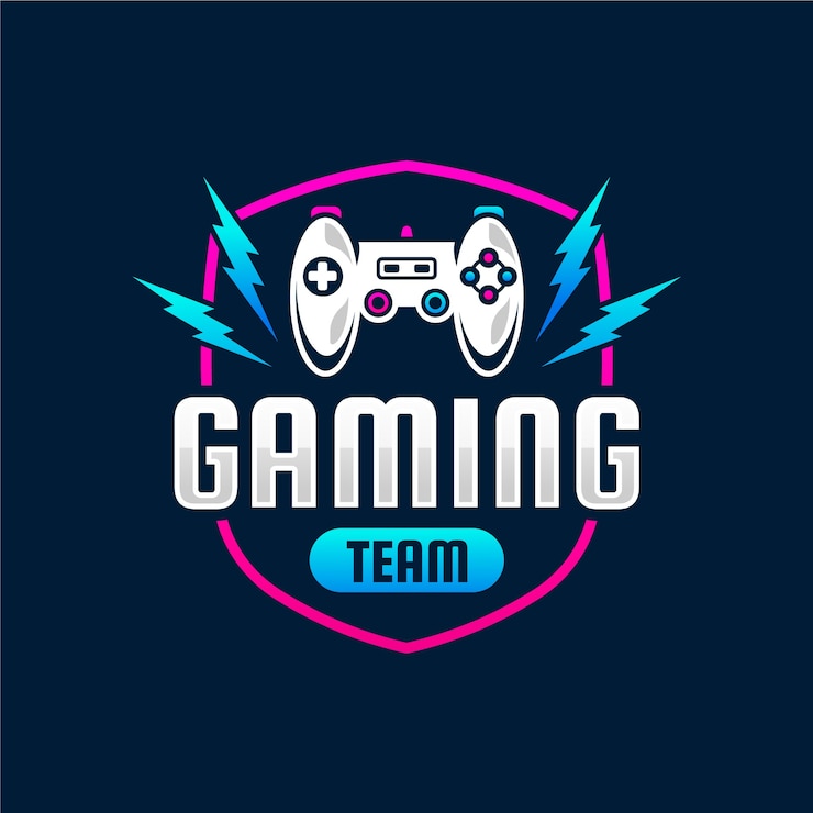 Vector Gratis logo game desain datar