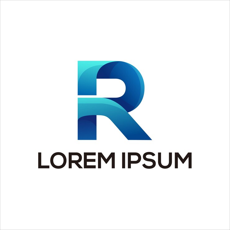 Vector Gratis logo gradien huruf r berwarna-warni