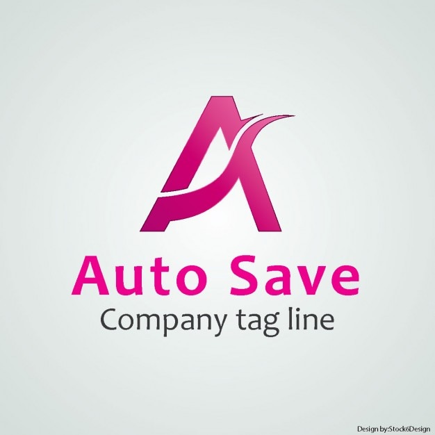 Vector Gratis logo merah muda dengan huruf a