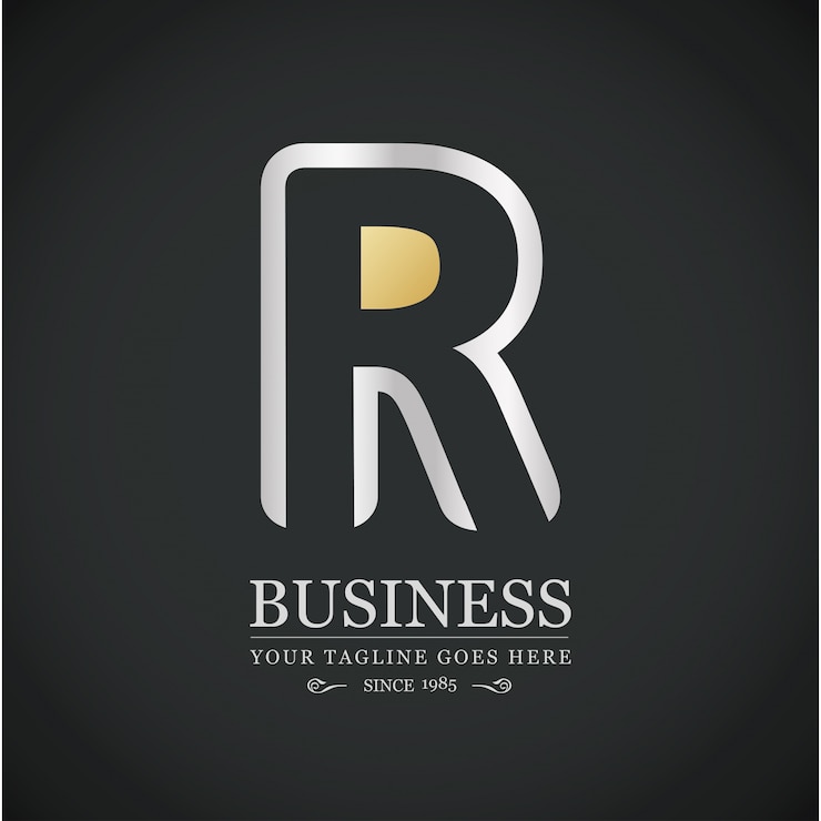 Vector Gratis logo mewah dengan huruf r