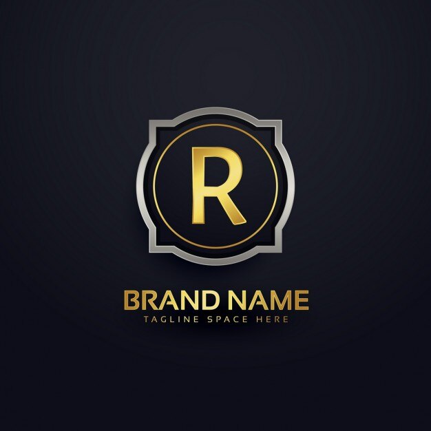 Vector Gratis logo mewah huruf r
