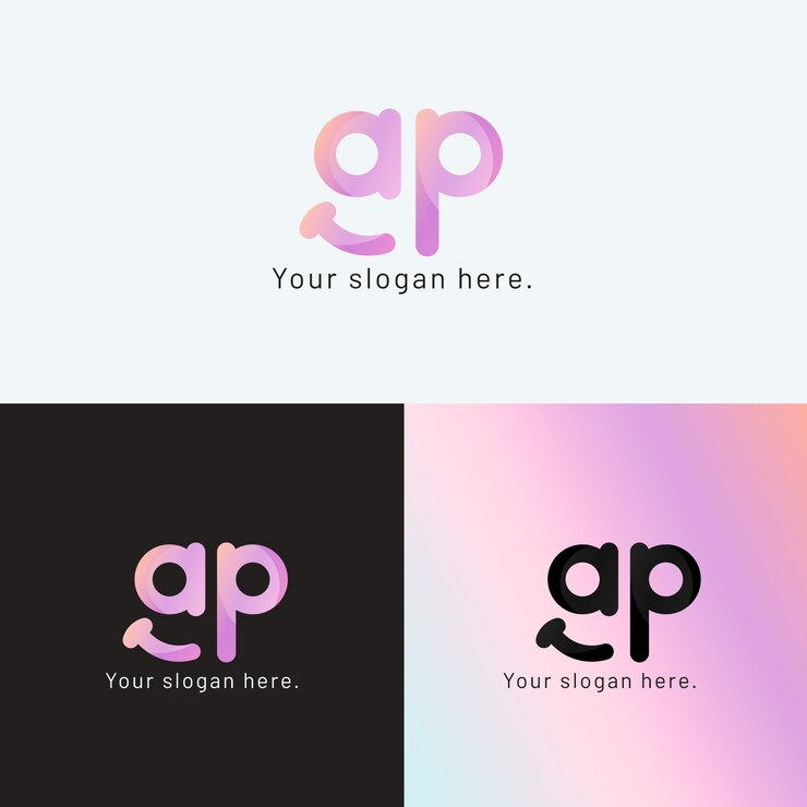 Vector Gratis logo monogram ap gradien