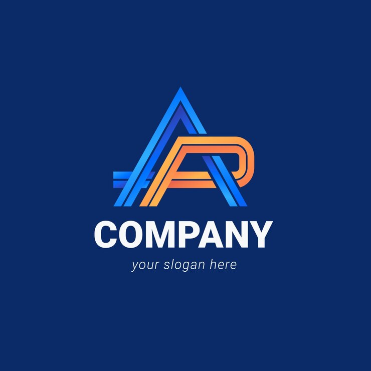 Vector Gratis logo monogram ap gradien