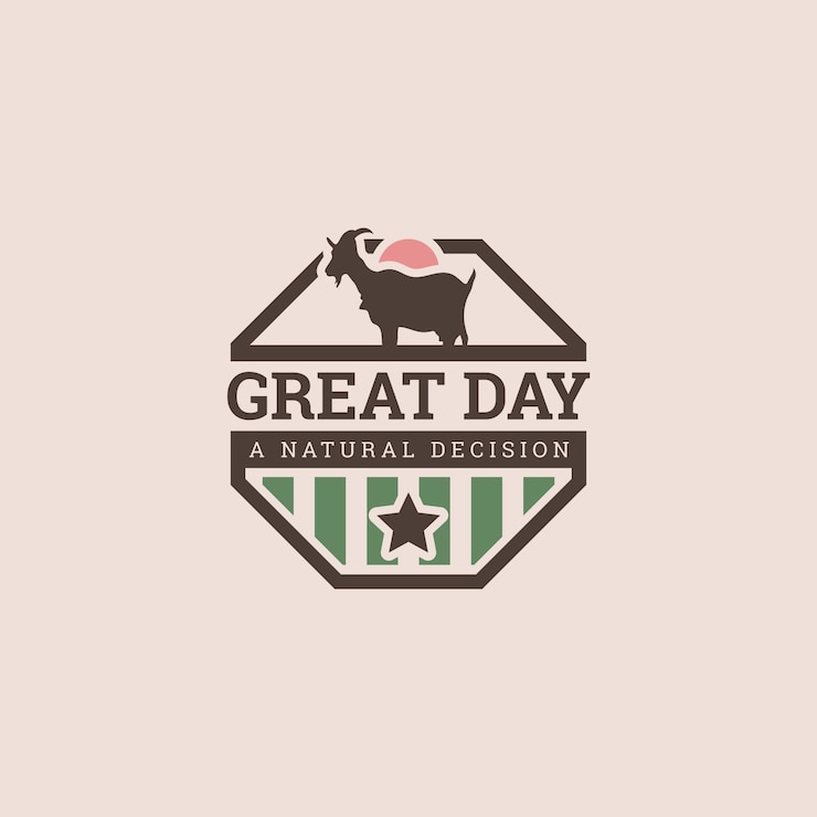 Vector Gratis logo pasar petani desain datar digambar tangan