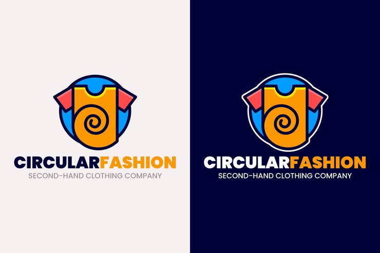 Vector Gratis logo toko pakaian bekas digambar tangan