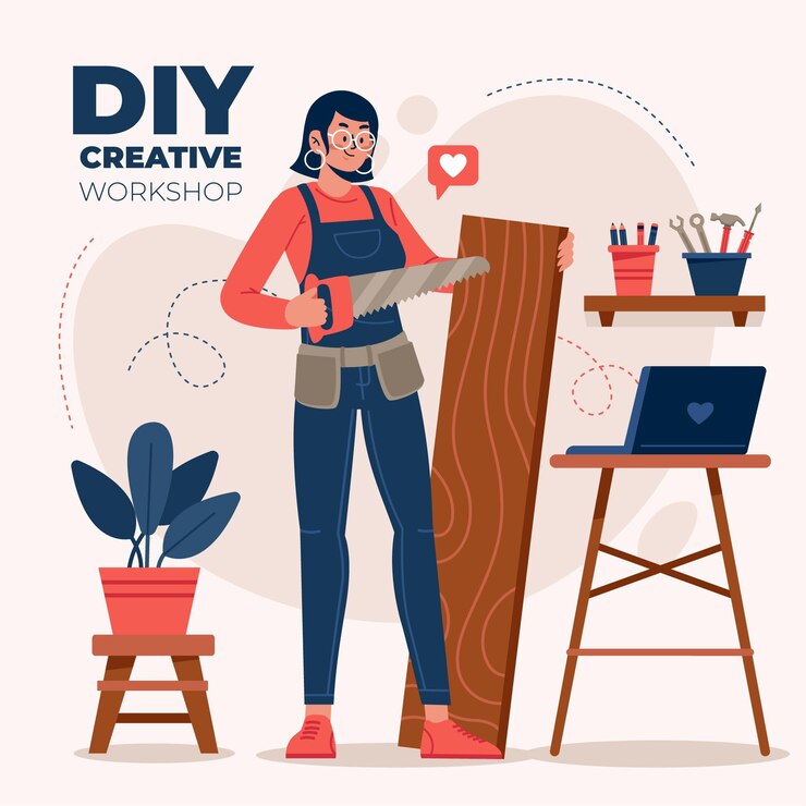 Vector Gratis lokakarya kreatif diy