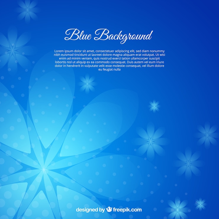 Vector Gratis lovely background with blue flowers