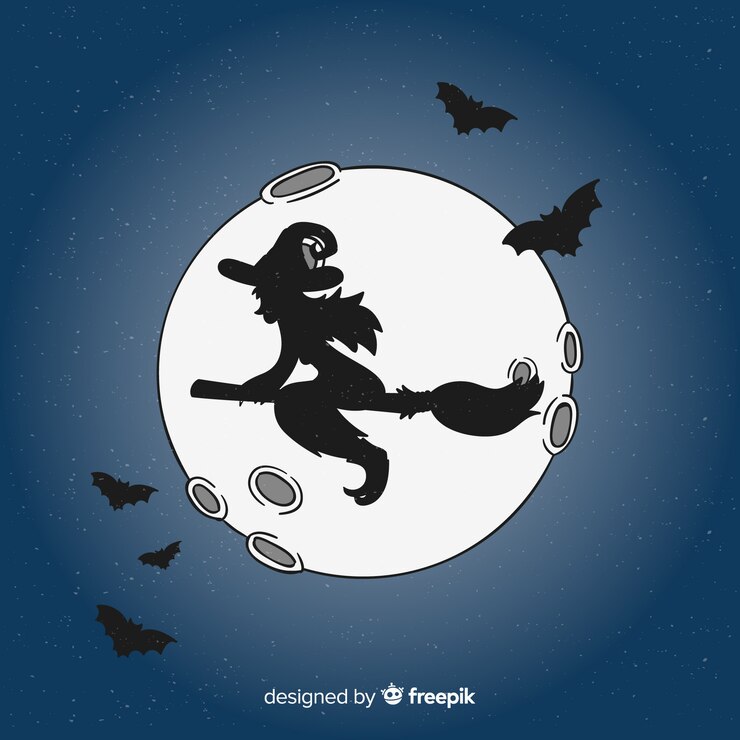 Vector Gratis lovely halloween witch background
