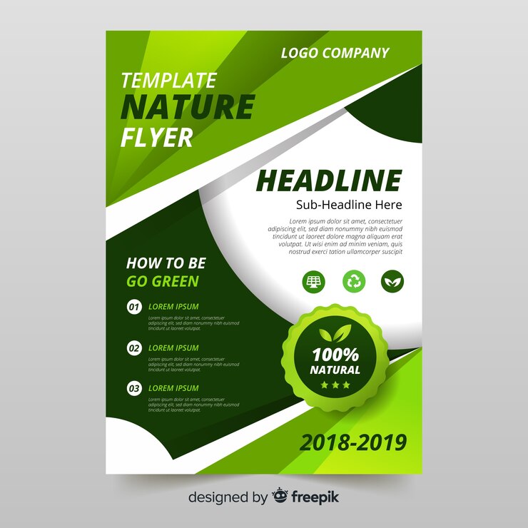 Vector Gratis lovely nature flyer template