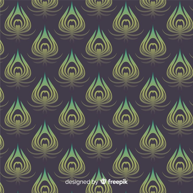 Vector Gratis lovely peacock feather pattern with gradient style