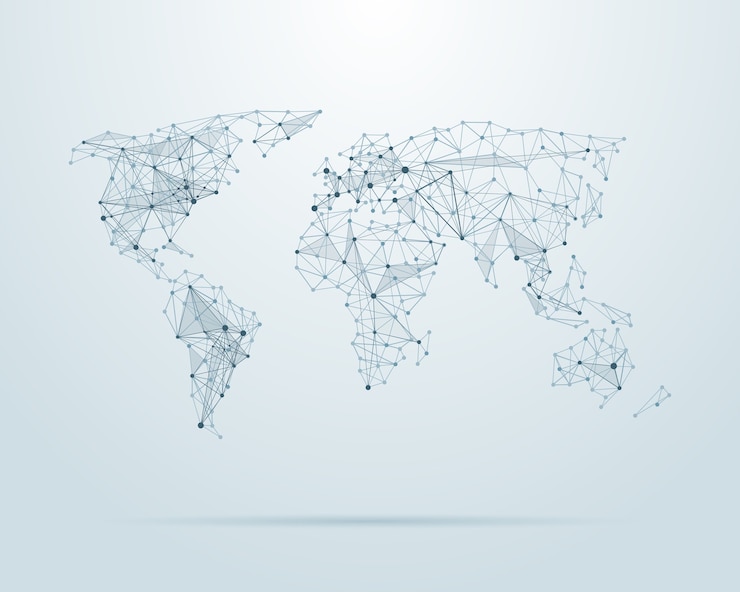 Vector Gratis low poly world map