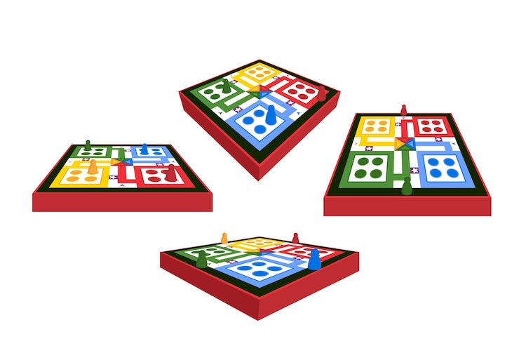 Vector Gratis ludo game from different perspectives
