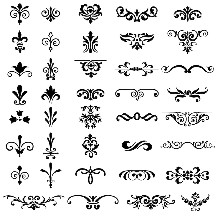 Vector Gratis luxury ornamental elements collection