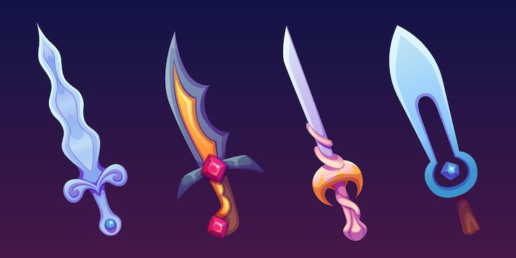 Vector Gratis magic sword collection