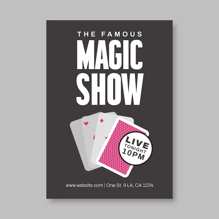 Vector Gratis magician poster template design