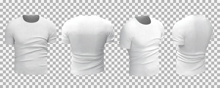 Vector Gratis male white t-shirt in different view collection