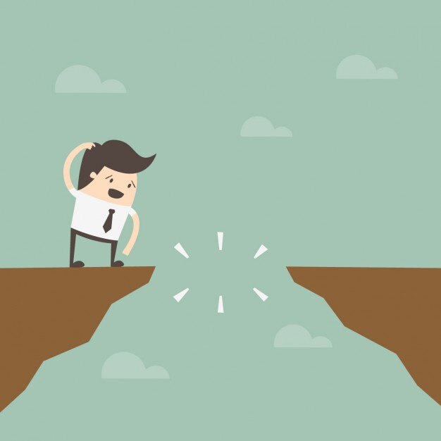 Vector Gratis man in a hazardous situation