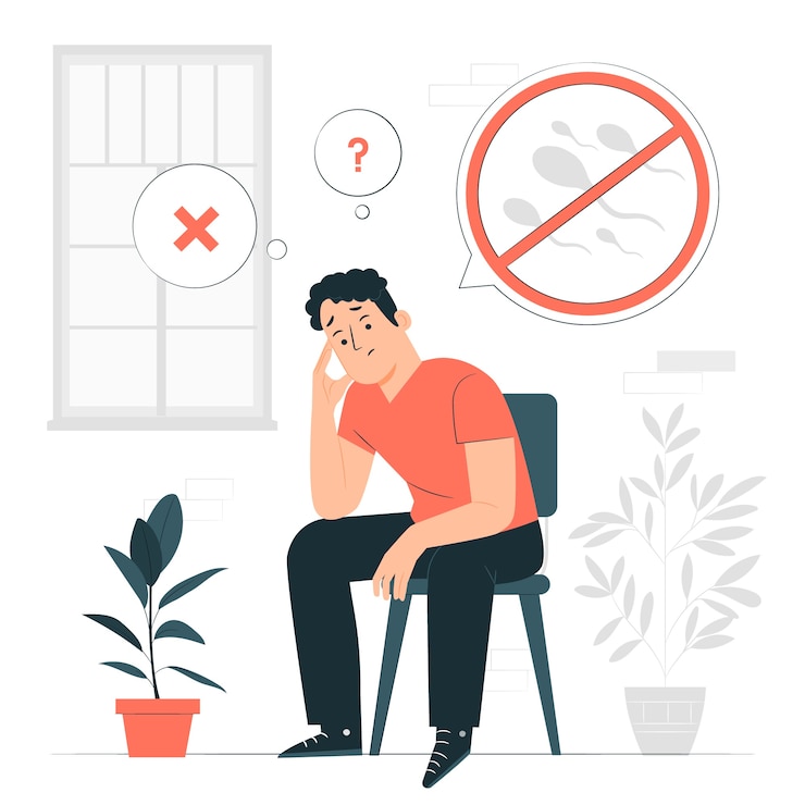 Vector Gratis man infertility concept illustration