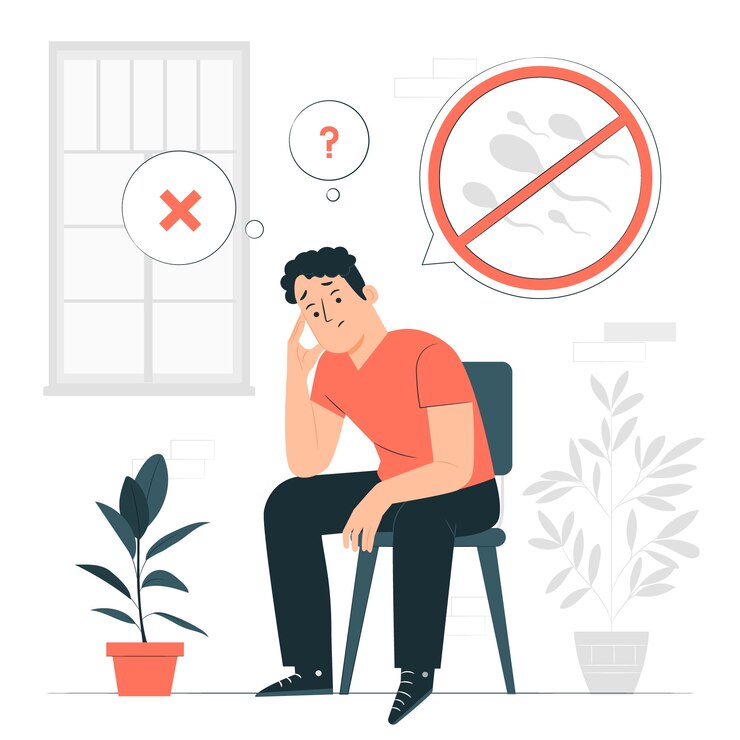 Vector Gratis man infertility concept illustration