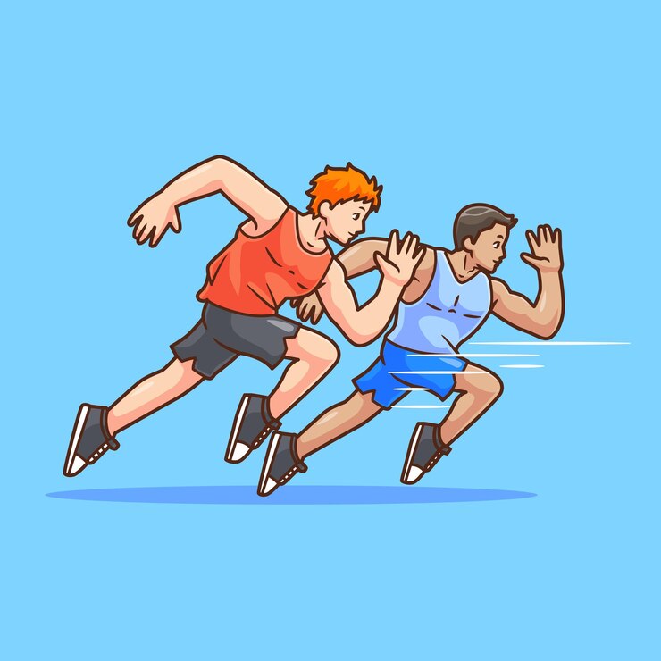 Vector Gratis man running cartoon vector icon illustration people sport icon isolated flat vector