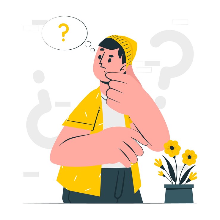 Vector Gratis man thinking concept illustration