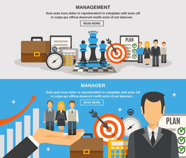 Vector Gratis management banner set
