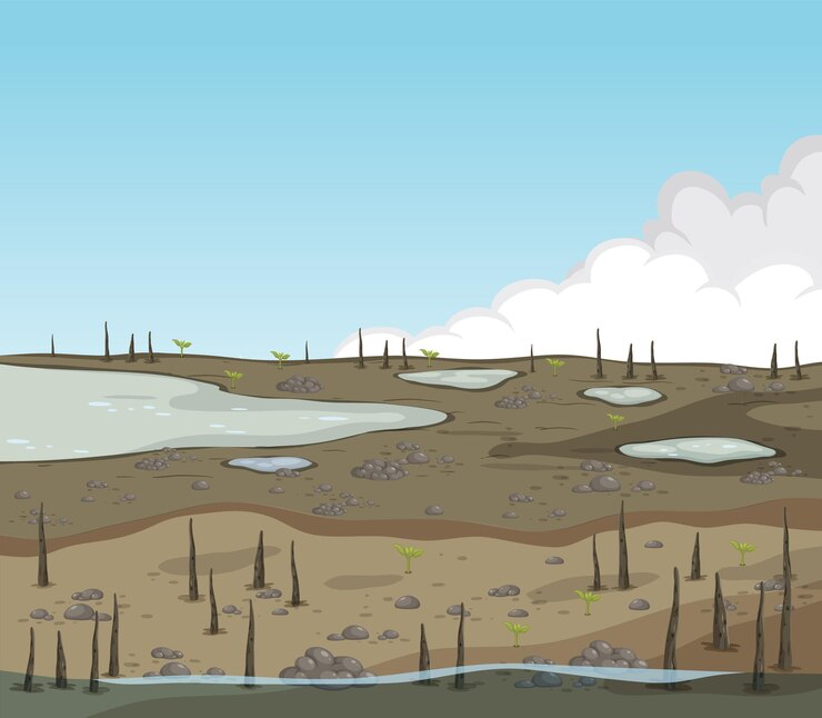 Vector Gratis mangrove forest nature scene