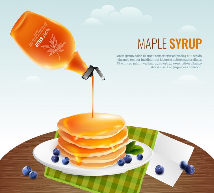 Vector Gratis maple syrup concept