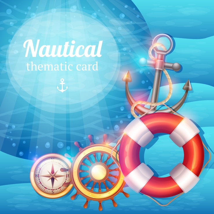 Vector Gratis marine symbols background