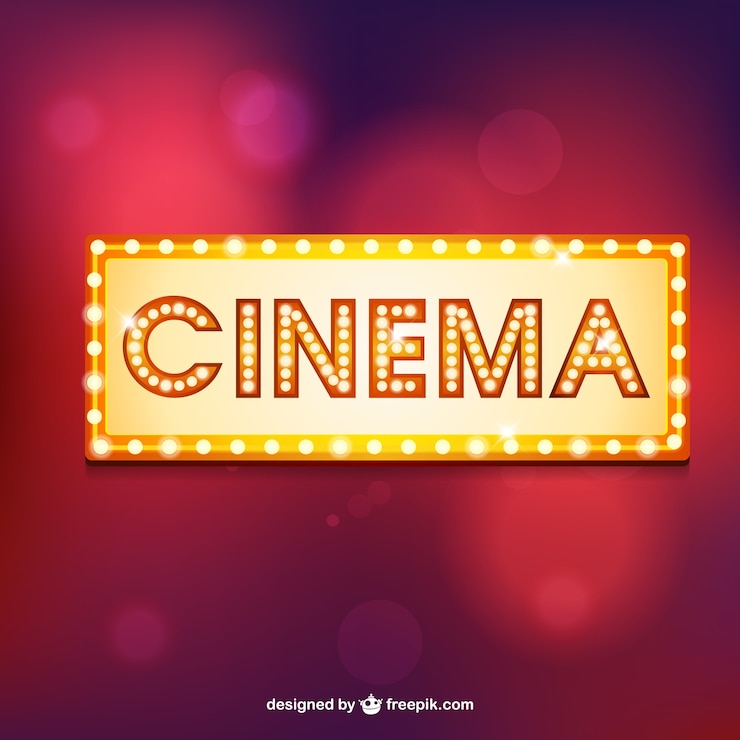 Vector Gratis markas retro bioskop