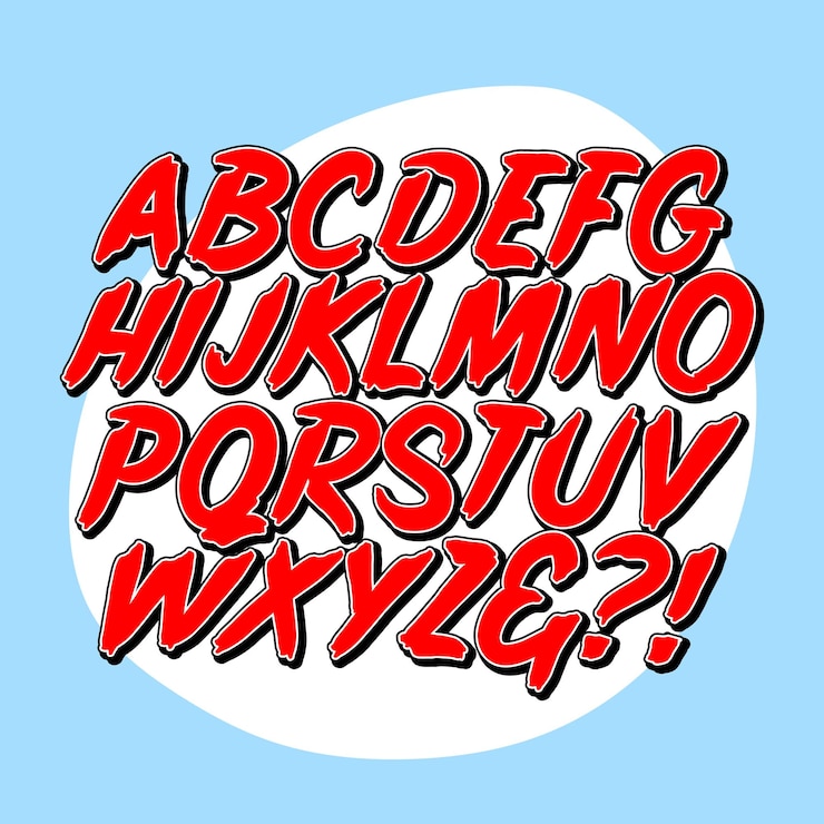Vector Gratis marker style alphabet esgn