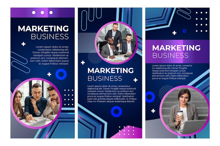 Vector Gratis marketing business instagram stories template