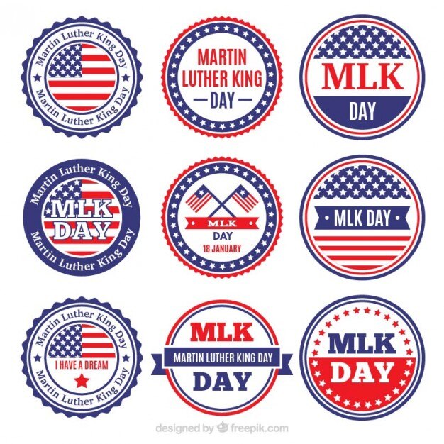 Vector Gratis martin luther king day badges collection